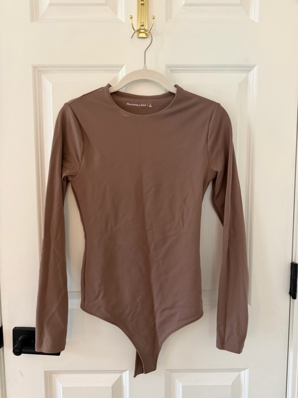 Abercrombie & Fitch Mauve Brown Long Sleeve Bodysuit